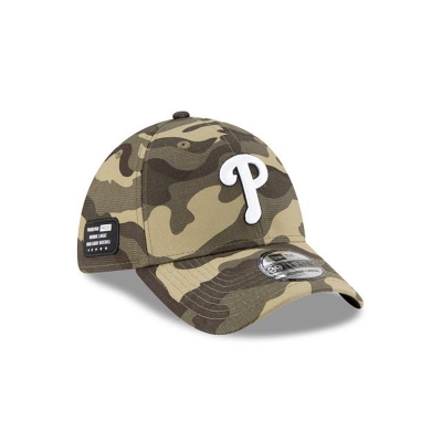 Green Philadelphia Phillies Hat - New Era MLB Armed Forces Weekend 39THIRTY Stretch Fit Caps USA3601254